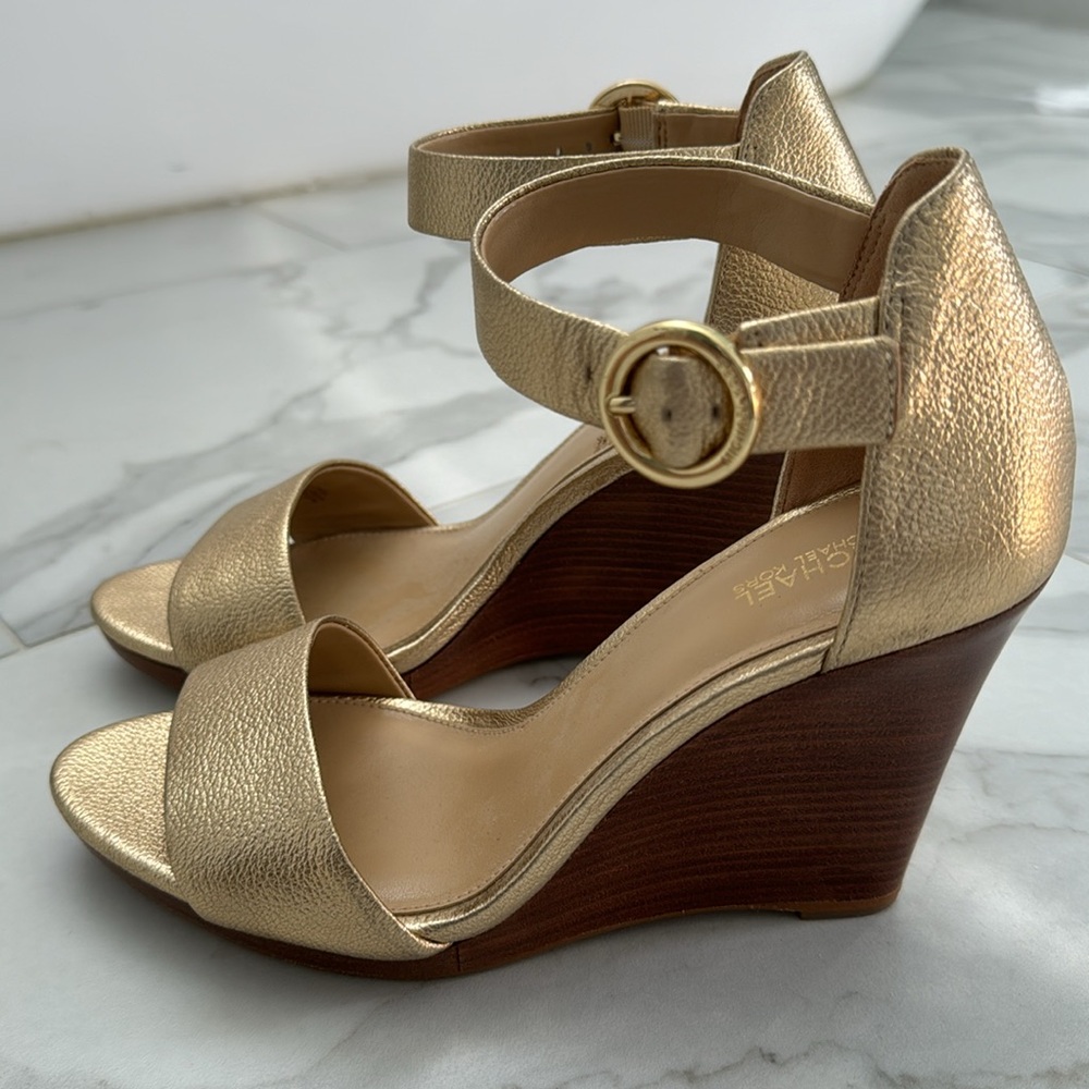 MICHAEL Michael Kors Gold Wedges